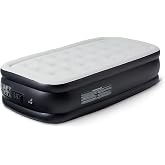 Amazon Basics Inflatable Air Mattress with Built-in Electric Pump, Twin Size, 18-Inch Height, for Camping or Travel
