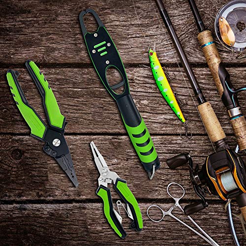 Janhiny Angelzange Braid Lines Split Ringzange Hook Remover Fish Holder mit Scheide und Lanyard – Bild 3