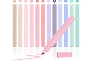 Utron 12pcs Bible Highlighters, Pastel Highlighter Set, No Bleed Bible Highlighters (12 Color)