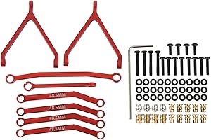 Grcfumo RC Chassis Links Pull Rods, Steering Rods Suspension Links, Steering Pull Rod Link Linkage Set for FMS FCX24 1 24 RC 