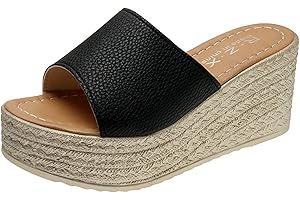 HOSTINGG Womens Sandals,Platform Sandals Women Wedge Platform Casual Summer High Heels Open Toe Espadrilles Sandals Shoes