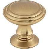 Top Knobs Reeded 1 1/4" Diameter Round Cabinet Knob Honey Bronze TK320HB