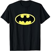 DC Comics Batman Vintage Black &amp; Yellow Batman Logo T-Shirt