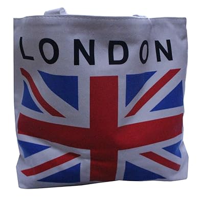 Amazon London 生成り おしゃれ 布バッグ エコバッグ トートバッグ
