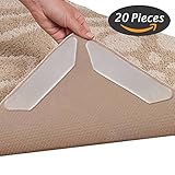 Rug Grippers, Anezus 20 pcs Anti Curling Rug Gripper to Keep Rug in Place Make Edges and Corners Flat Carpet Gripper Pad for Kitchen Bathroom