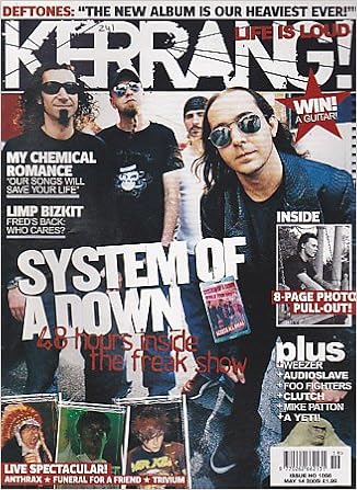 Kerrang Magazine Back Issue 1056 System Of A Down Limp Bizkit Audioslave Amazon Co Uk Kerrang Magazine Books