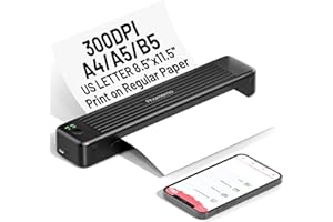 Phomemo Portable Inkless Printer, P831 Portable Printers Wireless for Travel, Support 8.5'' x 11'' US Letter & A4 Regular Cop