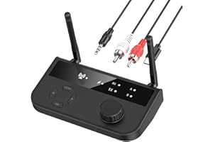 Ankilo Wireless Audio Receiver, Bluetooth 5.3 Audio Adapter, 2 in 1 Bluetooth Receiver Transmitter for Smart Phones, Home Music Streaming Stereo System