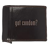 got condom? - Soft Cowhide Genuine Engraved Bifold