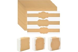 DOSTATNI 120 Pack Brown Kraft Soap Labels Stickers Soap Labels Soap Packaging Paper Wrap for Homemade Soap Soap Label Packaging Brown Kraft Soap Labels Soap Wrappers for Homemade Soap Packaging Supplies