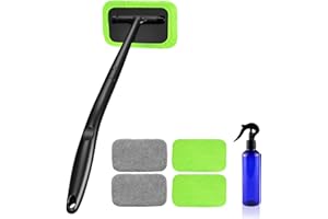X XINDELL XINDELL Windshield Cleaner Tool – 22" Portable Car Window Cleaning Brush, Ergonomic Handle, Microfiber Pads for Streak-Free Glass Cleaning, Auto Interior & Home Use