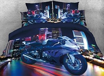 Qtbt Collection Bettwasche Set Motorrad Wendemotiv