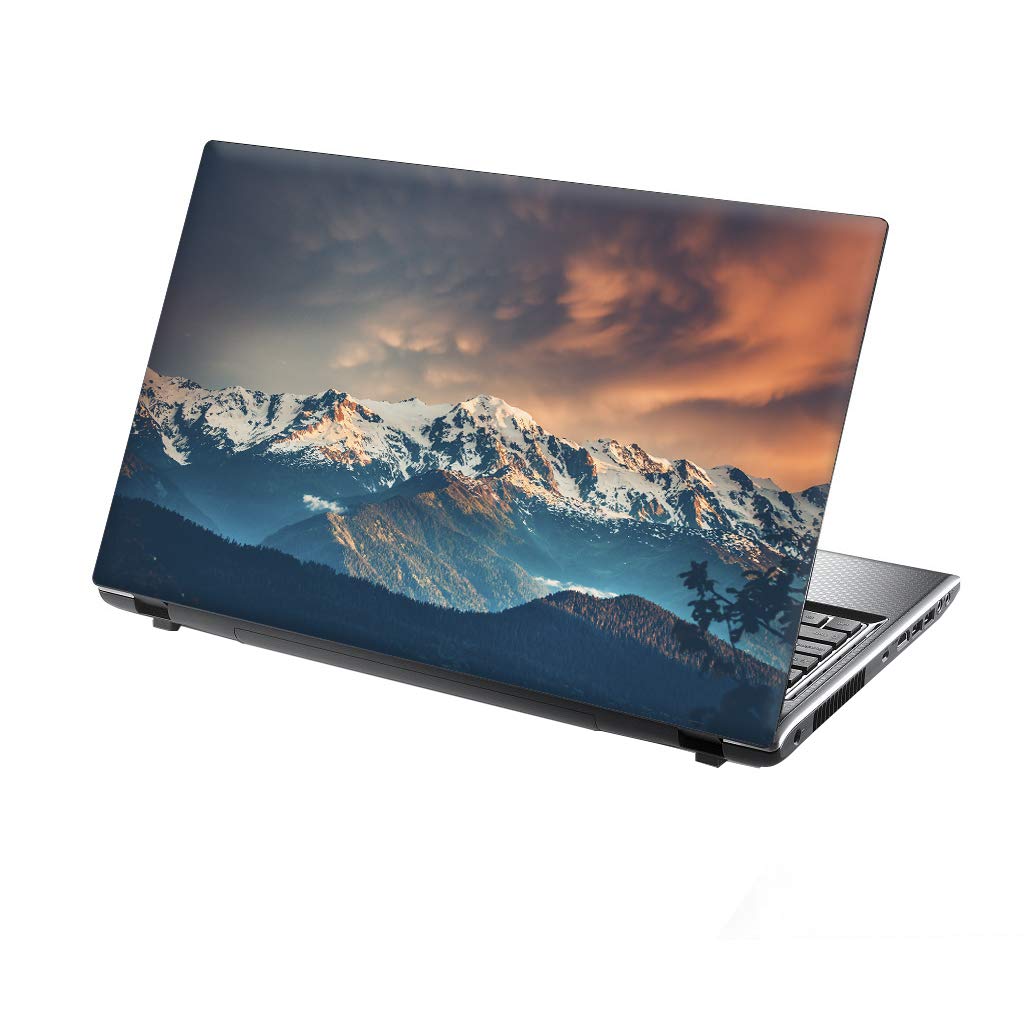 TaylorHe 15.6 inch 15 inch Laptop Skin Vinyl Decal with Colorful Patterns and Leather Effect Laminate MADE IN BRITAIN Pretty Floating Leaves