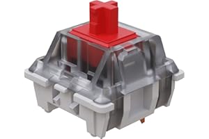 Gateron KS-9 RGB Mechanical MX Type Key Switch - Clear top (65 Pcs, Red)