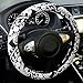 Jonscart 38cm/15inch Automotive Ethnic Cloth Wrap Cute Elephant Universal Car Steering Wheel Cover (Black&White)