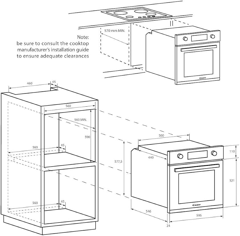 Idea FIDCP N625 L, Horno Multifunción, 70L, 2 Bandejas y 1 Rejilla, Ventilador Radial, Limpieza Aquactiva, Convección + Ventilador, 8 Funciones, Mandos Push&Pull, Puerta Doble Cristal, Negro