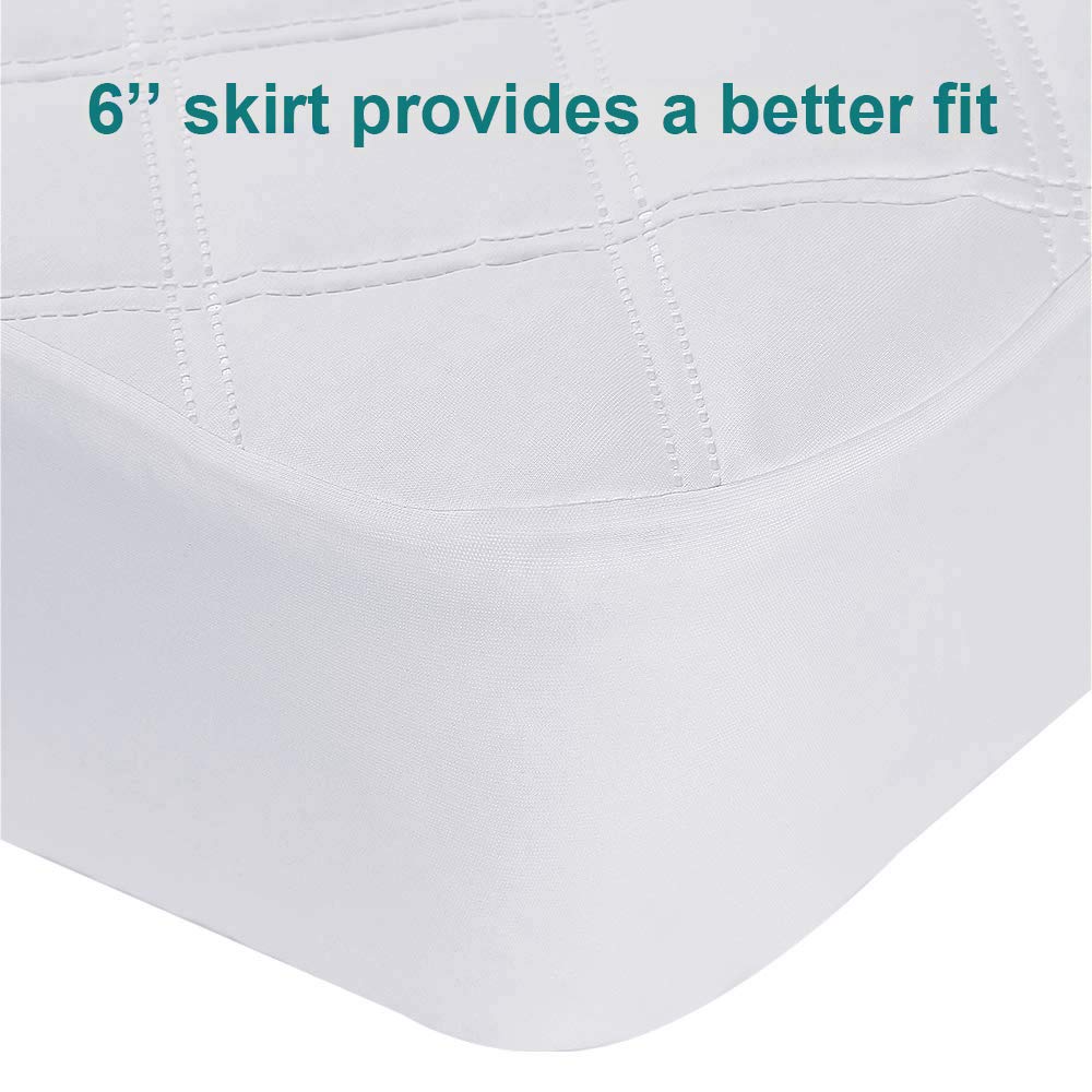 Waterproof Fitted Crib Mattress Pad and Toddler Crib Mattress Protective Baby Crib Mattress Cover Sheets Protector Bedding Sets Breathable & Hypoallergenic for Boys and Girls : Baby