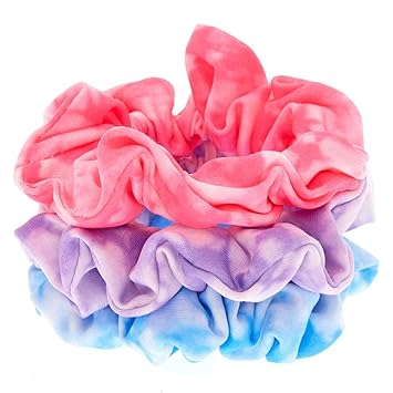 Claire S Girl S Tie Dye Twist Hair Scrunchies 3 Pack Pink