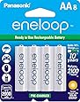 Panasonic BK-3MCCA8BA eneloop AA 2100 Cycle Ni-MH Pre-Charged Rechargeable Batteries, 8 Pack