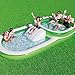 Bestway H2OGO! Two-In-One Wide Inflatable Family Outdoor Pool, Features Dual Pool and Slide Combo, Cup Holders, Easy Set Up, Green/White