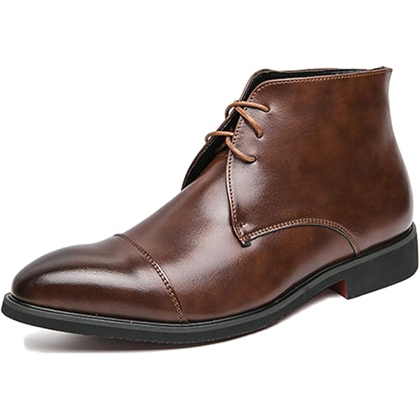 Amazon.com: Dockorio Botas chukka casuales para hombre, botas de vestir de  cuero para hombre, Marrn oscuro : Ropa, Zapatos y Joyera