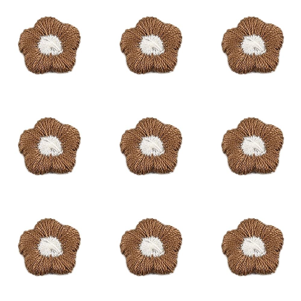Blausky Pack of 50 1.3 cm Flower Applique, Mini Flower Patches, DIY Embroidered Flower Patches, Embroidered Patches, Clothes Patch, Colourful Small Flower Patch for Sewing, DIY Accessories, Light
