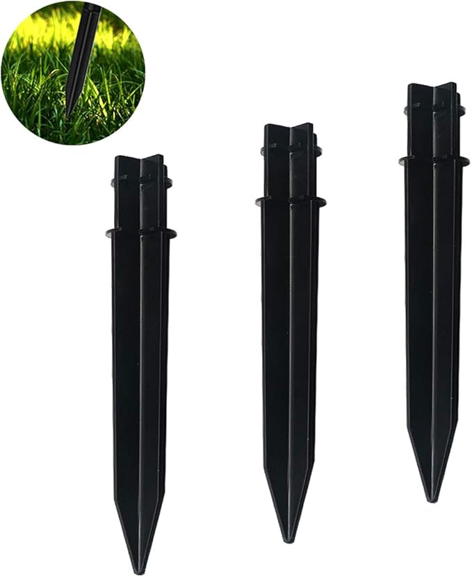 Upgrade Garden Stakes Solar Ground Torch Lights Plastic Spikes Ground