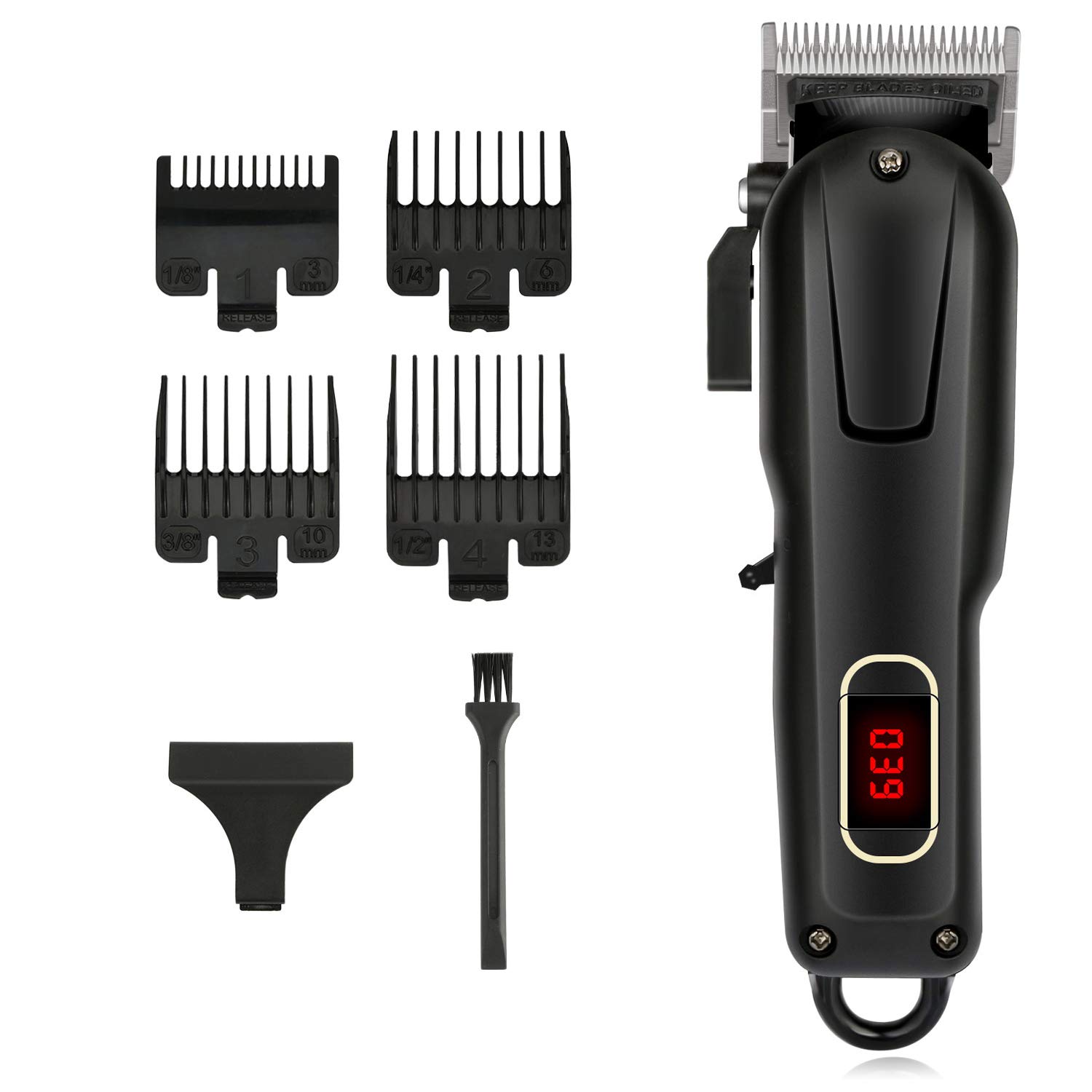 Hair Clipper, Cordless Hair Clippers for Men, Bluesa Maamlly Professional Waterproof Hair Beard Trimmer, Rechargeable Led Display Hair Clippers
