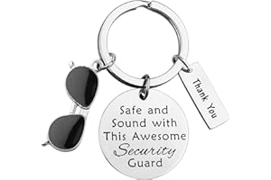Lywjyb Birdgot Security Guard Gift Security Guard Thank You Gift Sunglasses Charm Gift Safe And Sound Keychain
