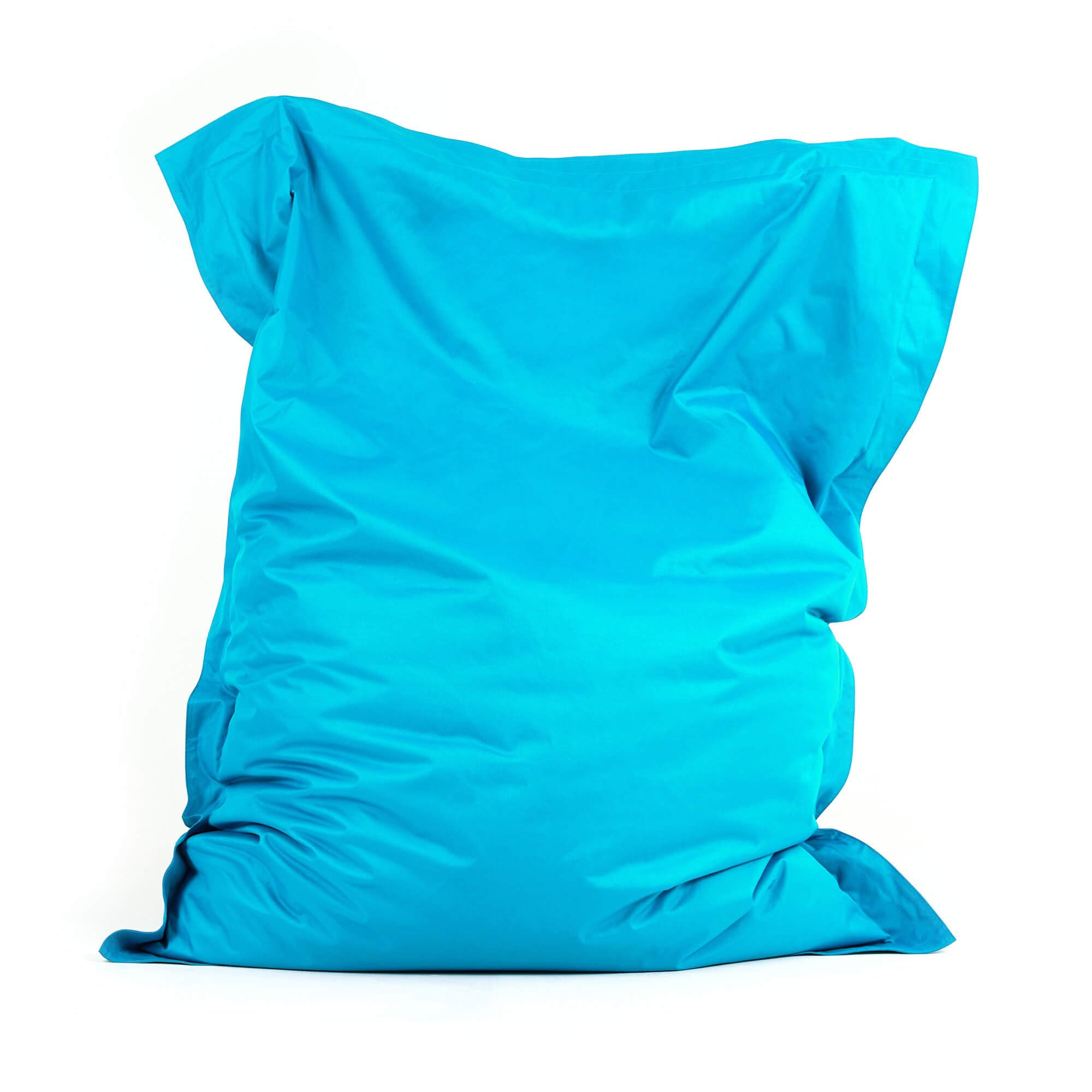 Bean Bag Bazaar Giant Bean Bag, Aqua Blue, Water Resistant Fabric, Floor Cushion, Beanbag for Indoor and Outdoor Use, Bean Bag with Filling Included, 180cm x 140cm, Gaming, Living Room, Garden