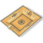 BAKEBK Tabletop Ashtray,Cigar Ashtray for Indoor or Outdoor Use, Desktop Smoking Ash Tray for Home Office Decoration