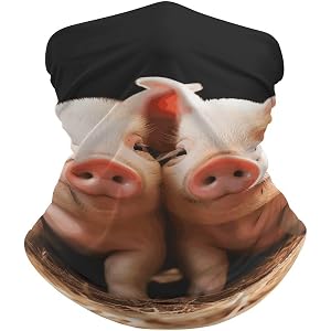 Cute Pigs Summer Face Mask UV Protection Cooling Neck Gaiter Balaclava Breathable Bandanas