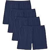 BOOPH 4 Pack Girls Bike Shorts Cartwheel Shorts for Toddlers Kids Under Dress Dance Short 5-14 Years