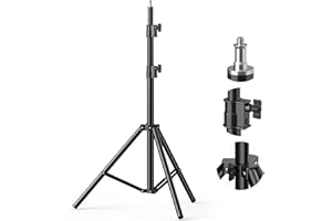 Vallkay Professional Light Stand Photography 110"/9.2ft/280cm, Air Cushioned Photo Video Metal Tripod Stand for Softbox, Studio Light, Reflector, Ring Light, Heavy Duty Max Load 8kg/17.6lb, 1/4" Screw