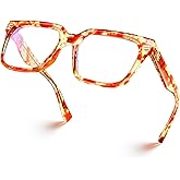 VISOONE Rectangle TR90 Blue Light Blocking Glasses Computer Eyewear with Preppy Look for Women and Men Cougar