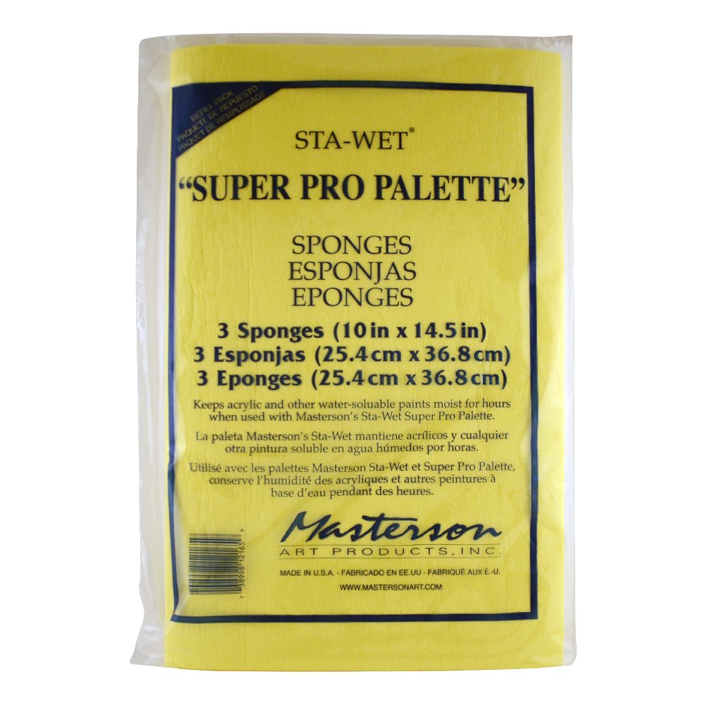 MastersonSta-Wet Super-Pro Palette Sponge Refill 3 Pack