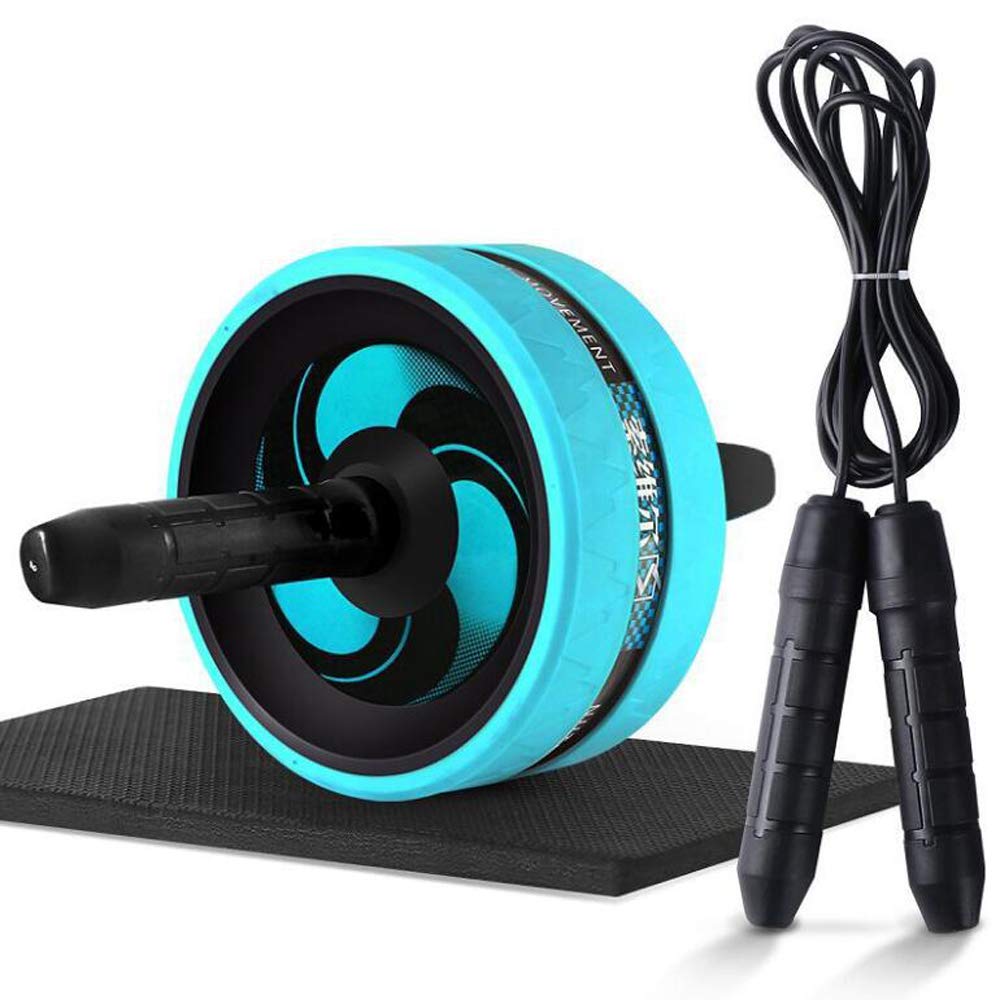 HAI+ Ab Roller Wheel With Knee Mat & Jump Rope - Dual Wheel, Noiseless, For Core & Ab Workouts At Home