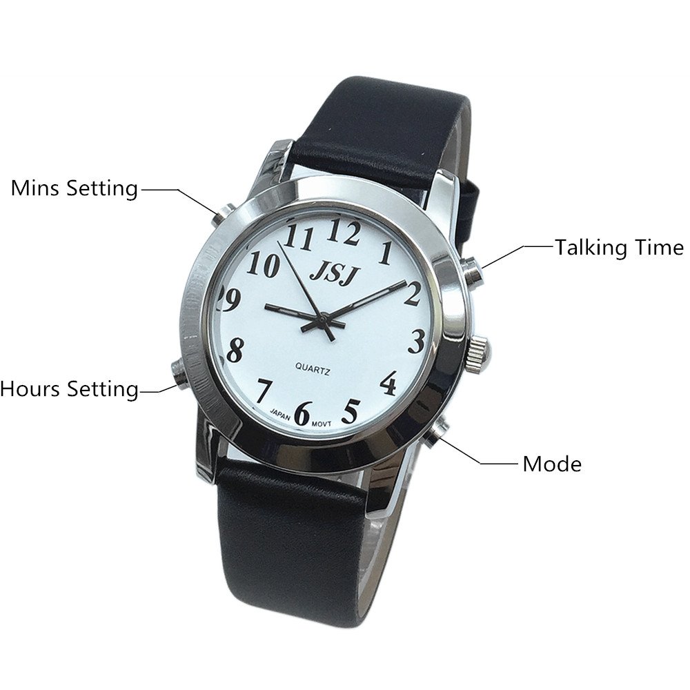 English Talking Watch for Blind People or Visually Impaired People or The Elderly with Alarm of English Talking Watch for Blind People or Visually Impaired People or The Elderly with Alarm of