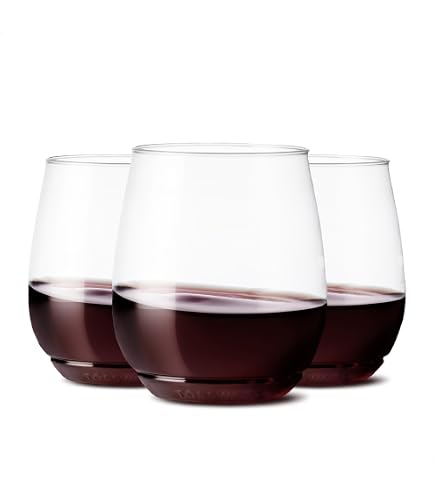 Amazon.com | Celebrate It 12oz. Clear Plastic Stemless Wine Glasses, 20ct.: Wine  Glasses
