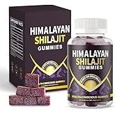 Shilajit Gummies 1000mg – Himalayan Plant-Based Complex with 85+ Trace Minerals, Ashwagandha, Turmeric & Black Pepper – Supports Energy, Vitality & Wellness – for Men & Women, 60 Count