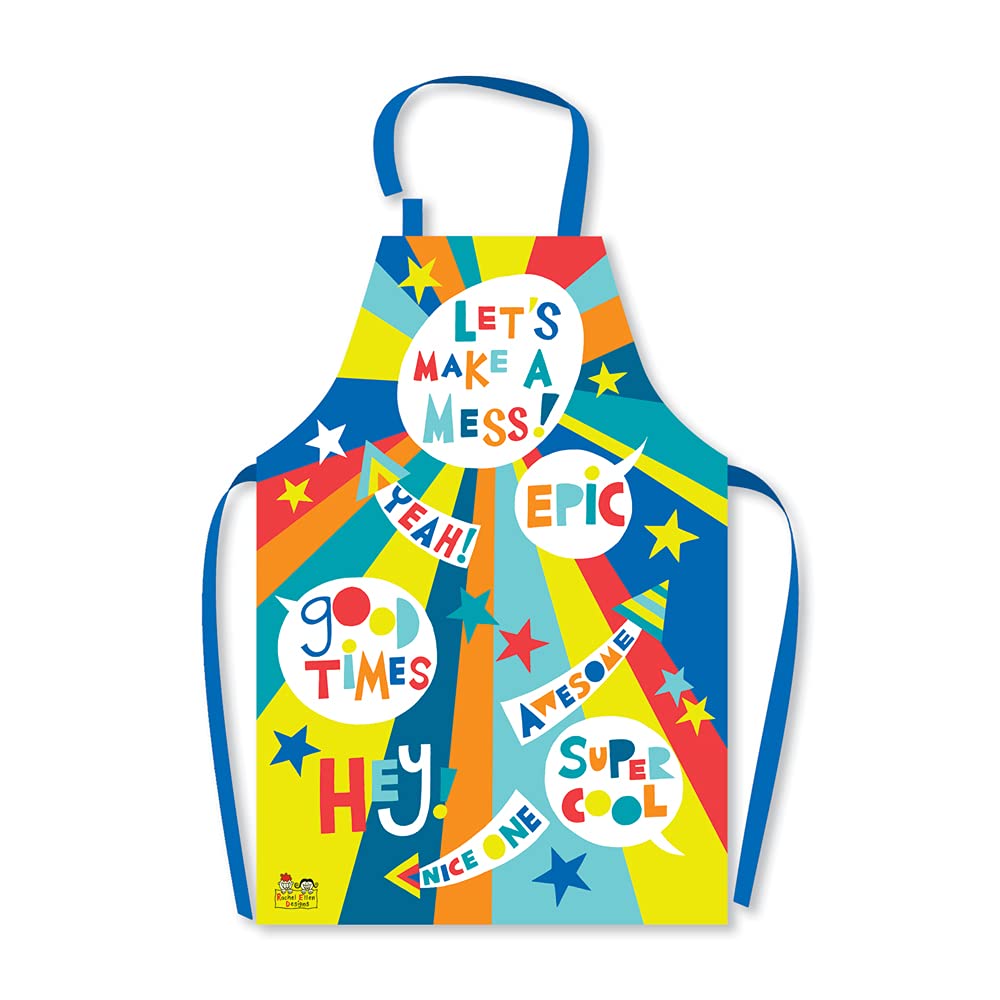 HDmirrorR Childrens Apron By Rachel Ellen - Lets Make A Mess - Wipe Clean PVC Coated Cotton