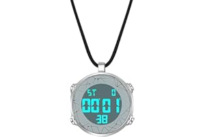 JewelryWe Men Women Digital Clip Watch Mini Microlight Backpack Buckle Belt fob Watches for Rock Climbing Doctors Nurses Chefs for Christmas