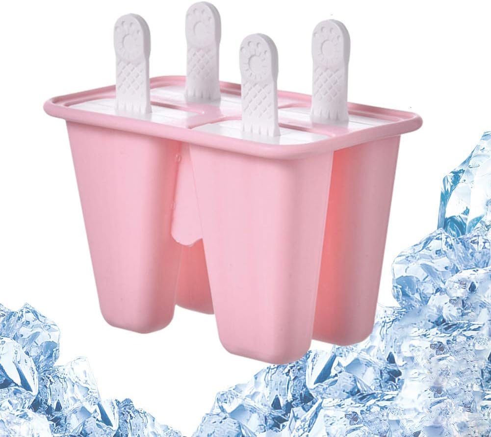 Pink Silicone Popsicle Molds Bpafree Ice Cream Molds Ice
