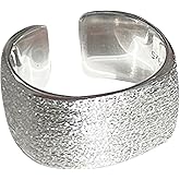 Adjustable 925 Sterling Silver Rings, High Polish Sterling Silver Thumb Band Open Rings for Women