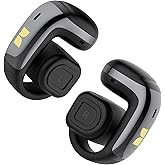 Monster Airclip AC210 Open Ear Headphones, Clip-On Earbuds, Lightweight Comfort, Secure Fit, Crystal-Clear Call, IPX6, 36H Playtime, Bluetooth 6.0 Wireless Earbuds for Running/Cycling/Gym (Black)