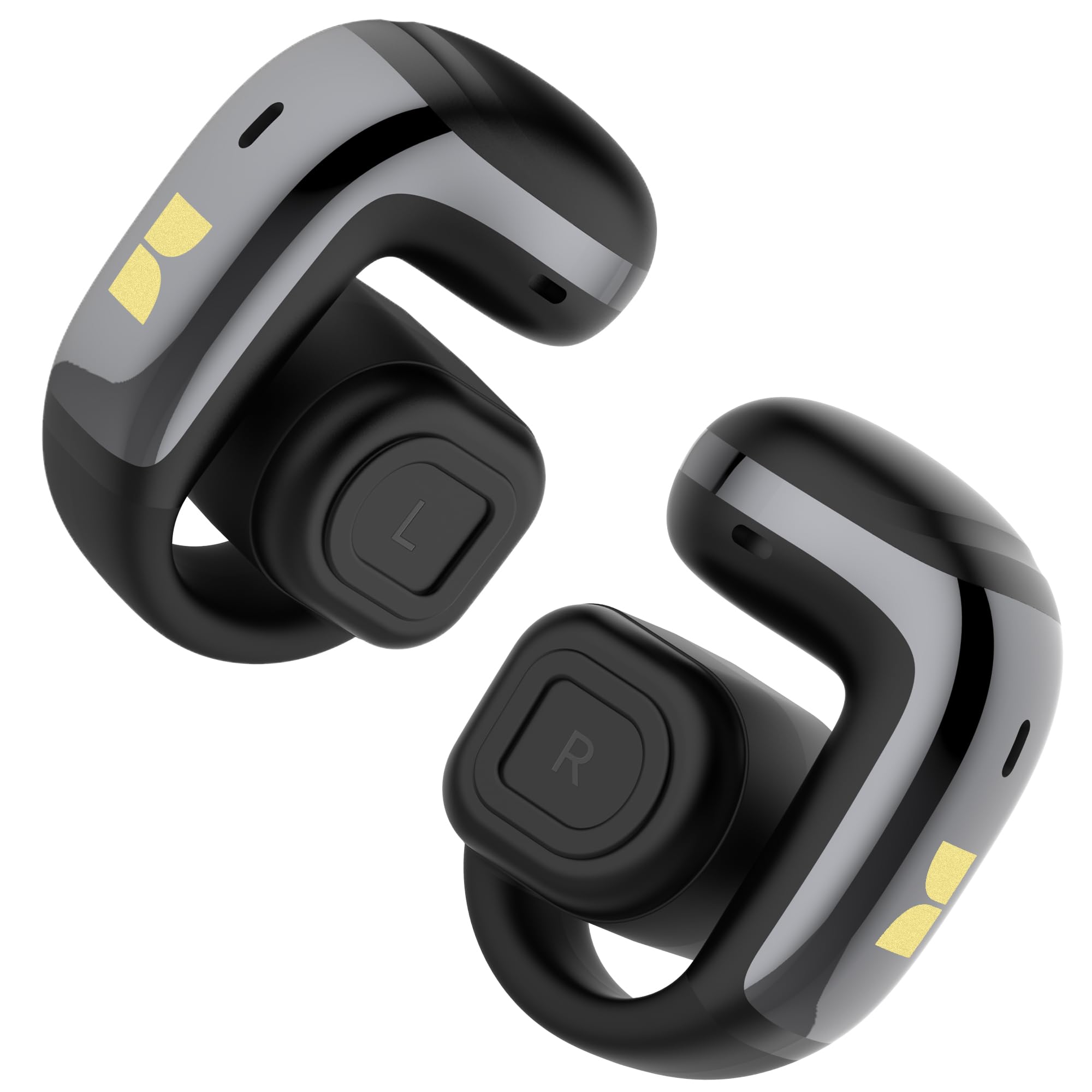 Photo 1 of *** NOT RECOMMENDED FOR PHONE CALLS (MIC MUFFLES)*** Monster Airclip AC210 Open Ear Headphones, Clip-On Earbuds, Lightweight Comfort, Secure Fit, Crystal-Clear Call, IPX6, 36H Playtime, Bluetooth 6.0 Wireless Earbuds for Running/Cycling/Gym (Black)
