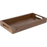 Hobby Lobby Acacia Wood Serving Tray with Handles, 13 x 6.56 inches