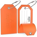 Shacke Large Luggage Tags (2pcs) with Privacy Cover