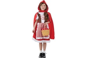 fun shack Little Red Riding Hood Costume for Girls, Red Riding Hood Costume Kids, Halloween Costume Little Red Riding Hood