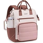 LOVEVOOK Puffer Laptop Backpack for Women, 15.6 Inch Work Backpack purse for Nurse Teacher, College Back to School Bookbag for Teen Girls, Personal Item Travel Bag Computer Daypack for Daily Commute